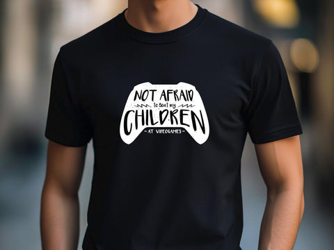 Funny Gamer Dad T-Shirt | Not Afraid to Beat My Kids at Video Games Shirt | Father’s Day Gift from Kids | Retro Gaming Dad Tee