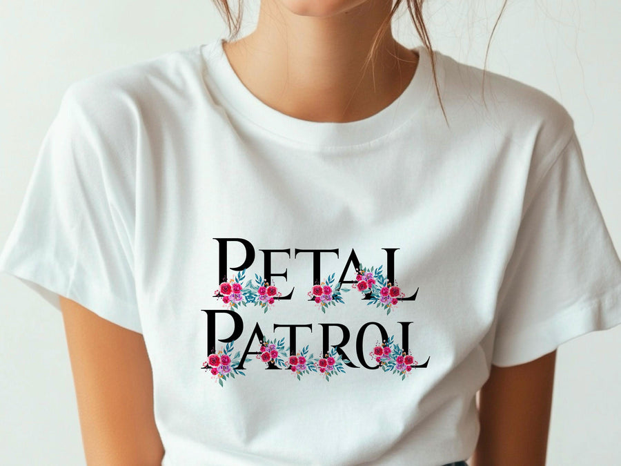 Petal Patrol T-Shirt – Flower Girl Wedding Tee – Cute Bridal Party Shirt – Toddler Wedding Outfit – Matching Ceremony T-