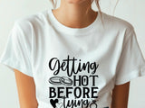Bride Getting Hot Before Tying the Knot T-Shirt – Funny Bachelorette Party Tee – Bride Workout Shirt – Wedding Gym Outfi
