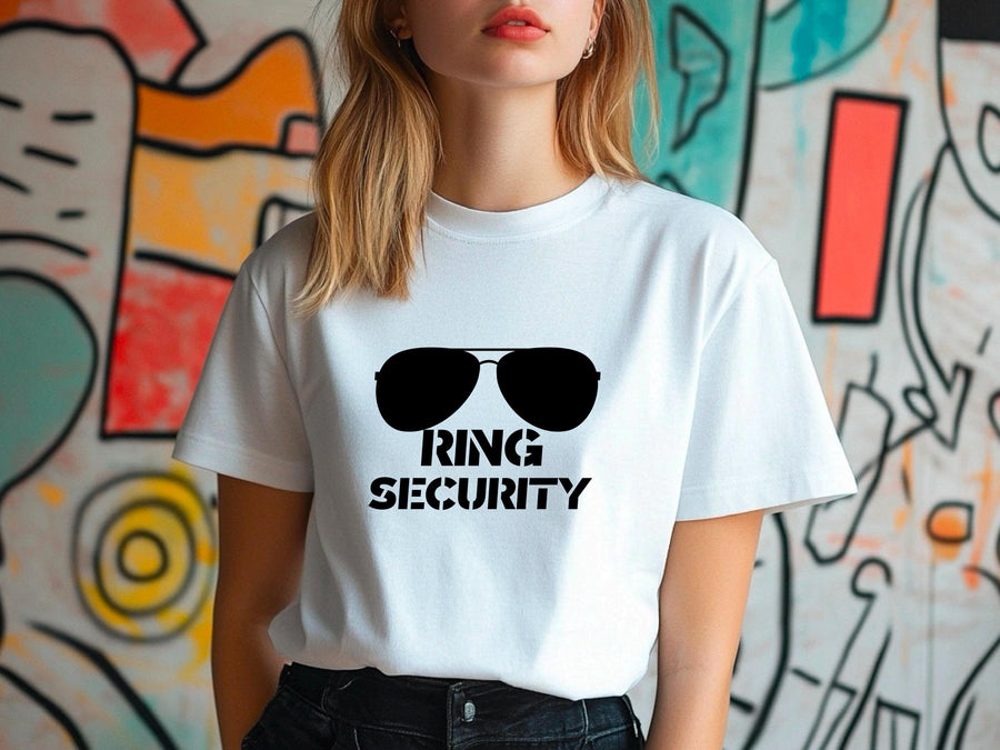 Ring Security T-Shirt – Ring Bearer Shirt – Wedding Party Tee – Hen Party Outfit – Bride Squad Shirt – Funny Wedding Gif