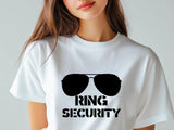 Ring Security T-Shirt – Ring Bearer Shirt – Wedding Party Tee – Hen Party Outfit – Bride Squad Shirt – Funny Wedding Gif