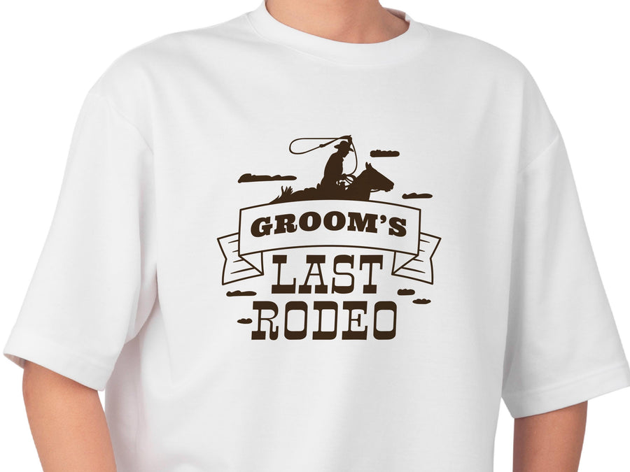Groom’s Last Rodeo T-Shirt – Funny Stag Party Shirt for Men – Bachelor Party Tee – Western Wedding Outfit – Groomsman Gi
