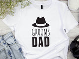 Groom Dad Black Heat T-Shirt – Wedding Stag Party Shirt for Men – Funny Groom’s Dad Tee – Bachelor Party Outfit – Groom 