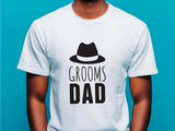 Groom Dad Black Heat T-Shirt – Wedding Stag Party Shirt for Men – Funny Groom’s Dad Tee – Bachelor Party Outfit – Groom 