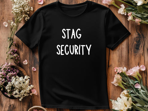 Stag Security T-Shirt – Wedding Party Shirt – Funny Bachelor Party Tee – Groom Squad Outfit