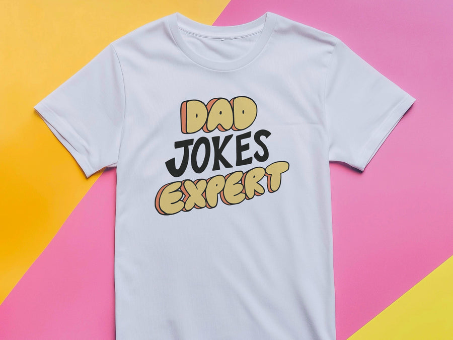 Dad Jokes Expert T-Shirt – Funny Fathers Day Gift – Pun Joke Dad Shirt – Cool Gift for Him – Dad Humor Tee – Father’s Da