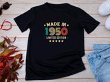 75th Birthday T-Shirt | Vintage 1950 Limited Edition | Funny 75th Gift for Men | Classic 75th Shirt for Him