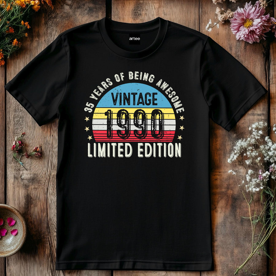 1990 35th Birthday T-Shirt | Funny 35th Gifts for Him, Gifts for Him | Classic 35th T-Shirt for Men
