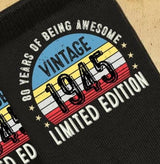 Socks 80th Birthday Gifts For Men Or Women Awesome Since 1945 80 Years Old