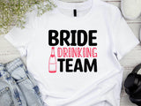 Bride Drinking Team Shirt – Bachelorette Party Tee – Rosé All Day T-Shirt – Bridal Shower Outfit – Bridesmaid Matching S