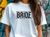 Bride Heart T-Shirt, Hen Do Bride Top, Minimal Bride Tee, Bridal Shower Gift