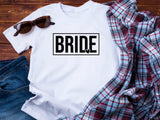 Bride Heart T-Shirt, Hen Do Bride Top, Minimal Bride Tee, Bridal Shower Gift