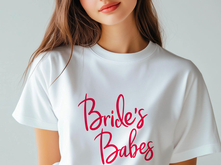 Bride’s Babes Shirt – Bridesmaid Wedding T-Shirt – Bachelorette Party Matching Tee – Bridal Party Gift – Team Bride Shir