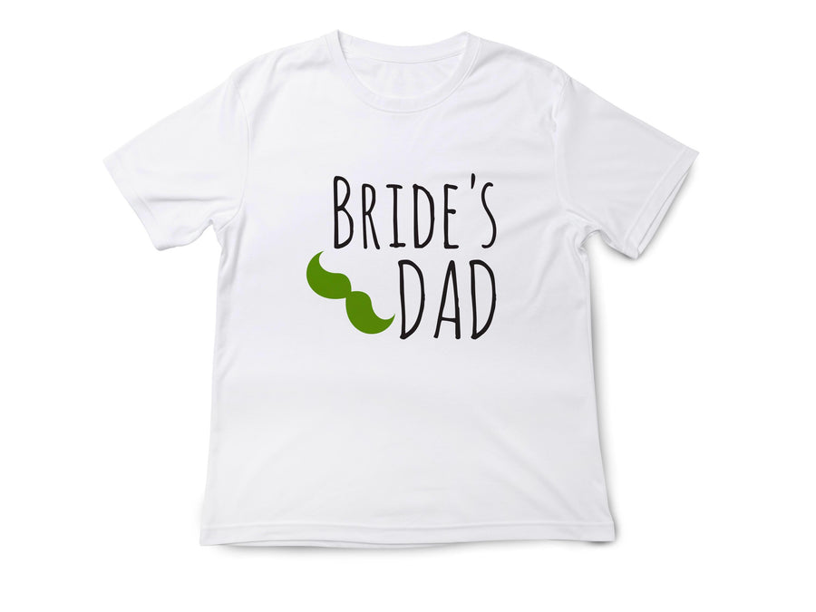Father of the Bride Shirt – Bride’s Dad T-Shirt – Funny Wedding Tee with Mustache – Gift for Bride’s Father – Green Wedd