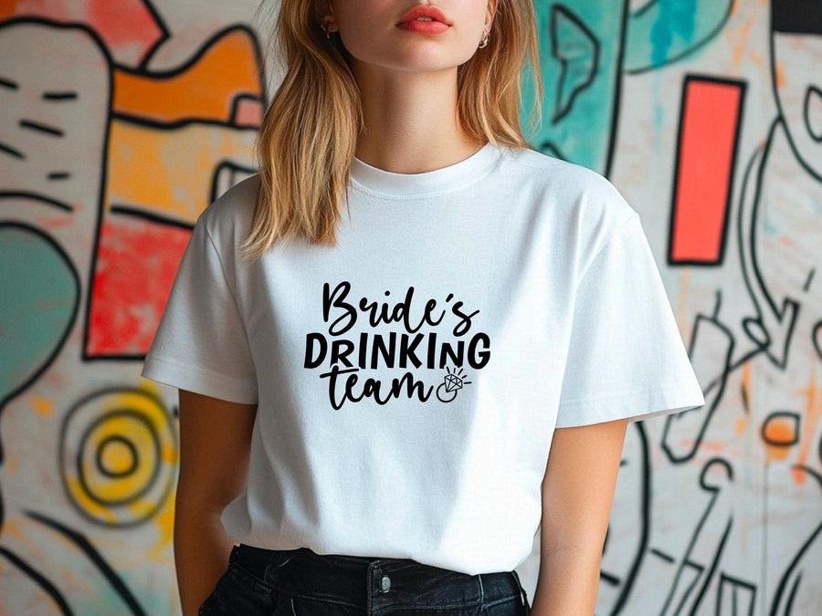Bride’s Drinking Team Shirt – Bachelorette Party T-Shirt – Bridal Party Matching Tee – Team Bride Outfit – Wedding Squad