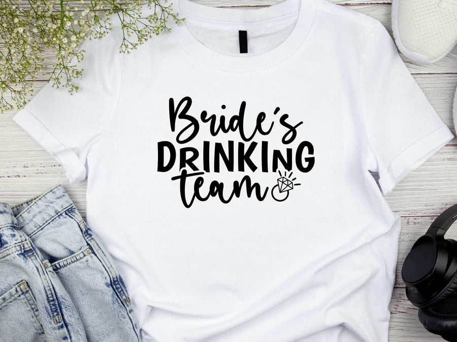 Bride’s Drinking Team Shirt – Bachelorette Party T-Shirt – Bridal Party Matching Tee – Team Bride Outfit – Wedding Squad