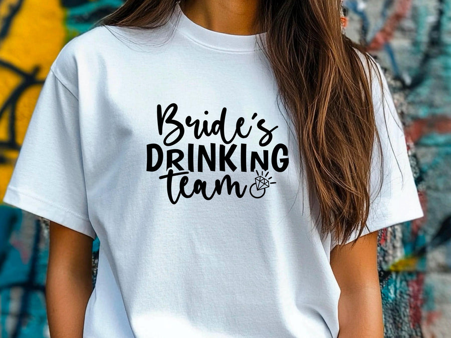 Bride’s Drinking Team Shirt – Bachelorette Party T-Shirt – Bridal Party Matching Tee – Team Bride Outfit – Wedding Squad