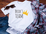 Team Bride Shirt with Crown – Bridesmaid Wedding Party T-Shirt – Matching Bachelorette Tee – Bride Squad Gift – Bridal P