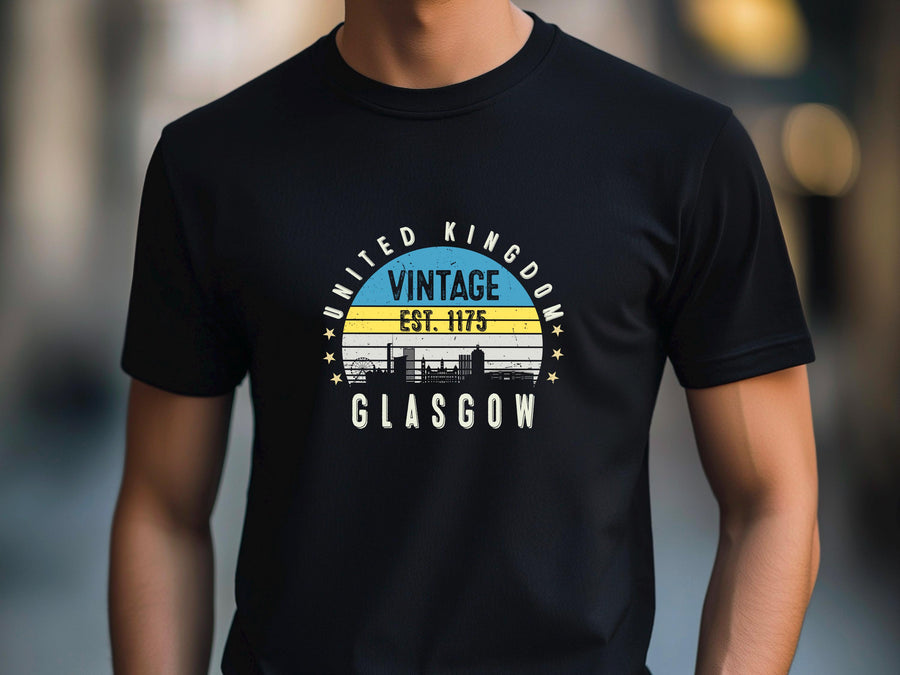 Glasgow Shirt Est. 1175 – Vintage Glasgow United Kingdom Tee – Retro Scottish City Shirt – UK Heritage Gift – Unisex Tra