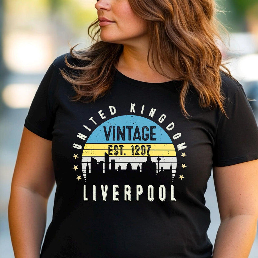 Liverpool T-Shirt United Kingdom Est. 1207 | Vintage UK City Shirt | England Souvenir Tee | Gift for Traveler | British 