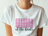 Grandma of the Bride T-Shirt – Wedding Party Shirt for Grandmother – Bridal Family Matching Tee – Gift from Bride – Wedd