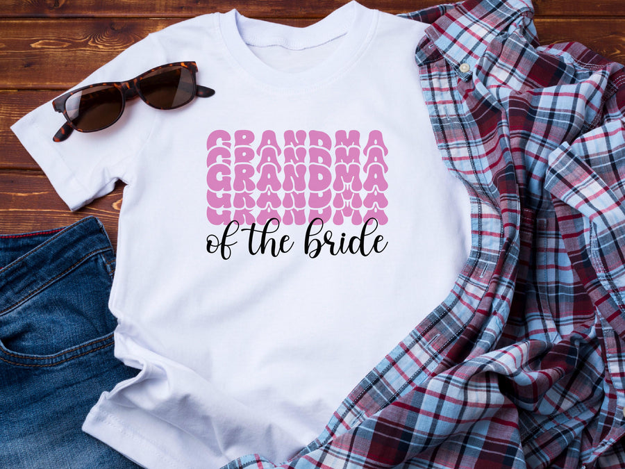 Grandma of the Bride T-Shirt – Wedding Party Shirt for Grandmother – Bridal Family Matching Tee – Gift from Bride – Wedd