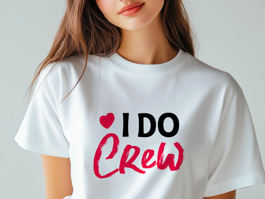 I Do Crew T-Shirt – Bridesmaid Wedding Party Shirt – Matching Bachelorette Tee – Team Bride Outfit – Bridal Shower Gift 