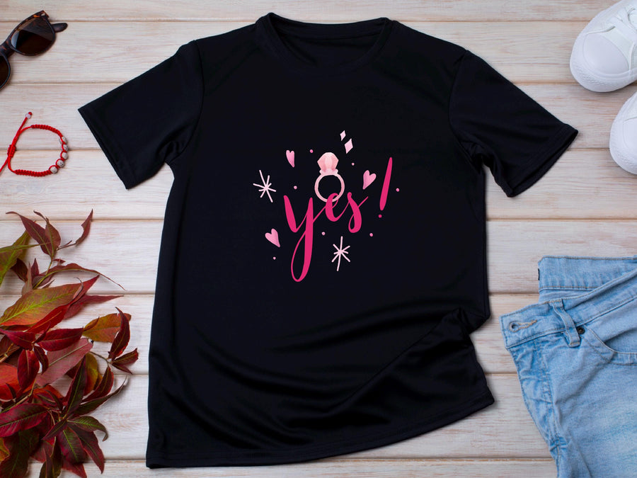 I Said Yes Shirt – Engagement T-Shirt – Bride to Be Tee – Just Engaged Gift – Wedding Planning Shirt