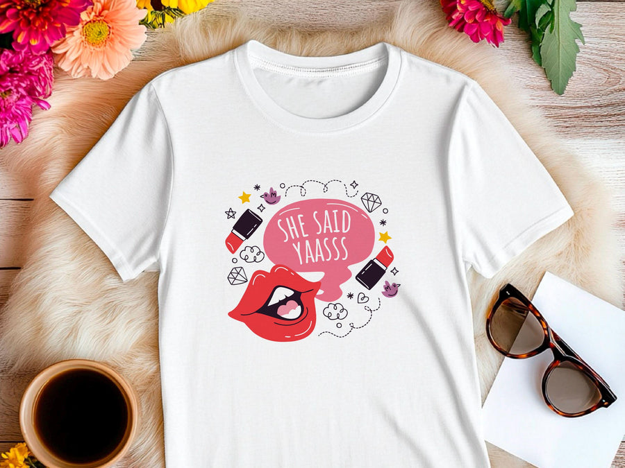 She Said Yaas T-Shirt – Engagement Party Shirt – Bride to Be Tee – Wedding Celebration Shirt – Bachelorette Party Gift