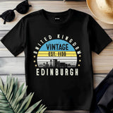 Edinburgh Est. 1130 T-Shirt – Vintage United Kingdom Tee – Retro UK City Shirt – British Heritage Gift – Unisex England 