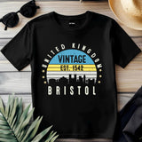 Bristol Est. 1542 T-Shirt – Vintage United Kingdom Unisex Tee – Retro British City Shirt – UK Heritage Gift – Old Englan