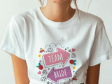 Team Bride Shirt with Arrows – Wedding Party T-Shirt – Bachelorette Party Tee – Matching Bridal Squad Shirt – Bride Trib