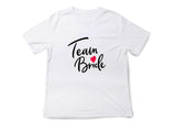Team Bride Shirt – Festive Wedding Party T-Shirt – Bachelorette Party Tee – Matching Bridal Squad Shirts – Bride Tribe G