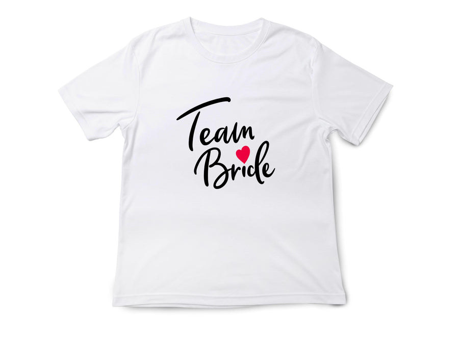 Team Bride Shirt – Festive Wedding Party T-Shirt – Bachelorette Party Tee – Matching Bridal Squad Shirts – Bride Tribe G