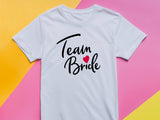 Team Bride Shirt – Festive Wedding Party T-Shirt – Bachelorette Party Tee – Matching Bridal Squad Shirts – Bride Tribe G