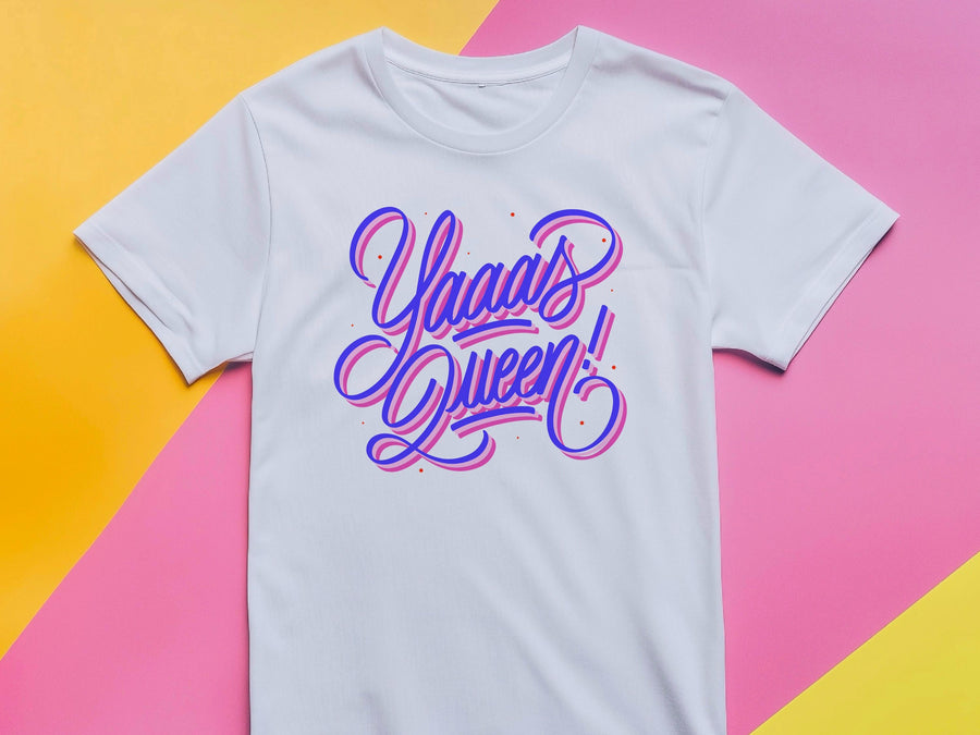 Yaaas Queen Bride T-Shirt – Bridal Party Shirt – Bachelorette Tee – Bride Squad Shirt – Wedding Celebration Gift – Fun B