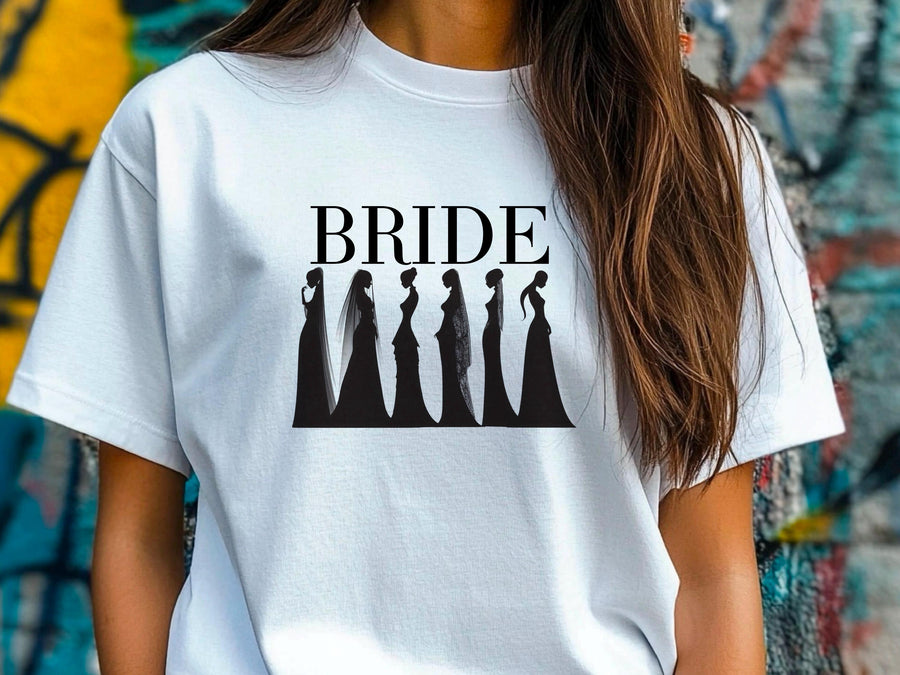 Bride Fashion T-Shirt – Wedding Day Tee – Stylish Bride Shirt – Bridal Shower Gift – Engagement Outfit – Bachelorette To