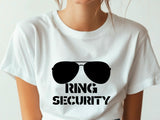 Ring Security T-Shirt – Ring Bearer Shirt – Wedding Party Tee – Hen Party Outfit – Bride Squad Shirt – Funny Wedding Gif