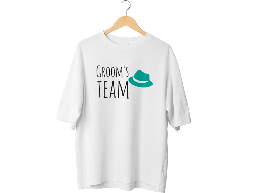 Groom’s Team T-Shirt – Green Hat Wedding Shirt for Men – Funny Bachelor Party Tee – Groomsman Outfit – Wedding Squad Shi