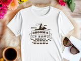 Groom’s Last Rodeo T-Shirt – Funny Stag Party Shirt for Men – Bachelor Party Tee – Western Wedding Outfit – Groomsman Gi
