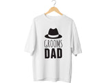 Groom Dad Black Heat T-Shirt – Wedding Stag Party Shirt for Men – Funny Groom’s Dad Tee – Bachelor Party Outfit – Groom 