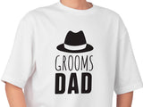 Groom Dad Black Heat T-Shirt – Wedding Stag Party Shirt for Men – Funny Groom’s Dad Tee – Bachelor Party Outfit – Groom 