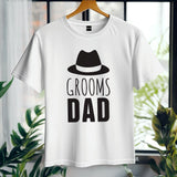 Groom Dad Black Heat T-Shirt – Wedding Stag Party Shirt for Men – Funny Groom’s Dad Tee – Bachelor Party Outfit – Groom 