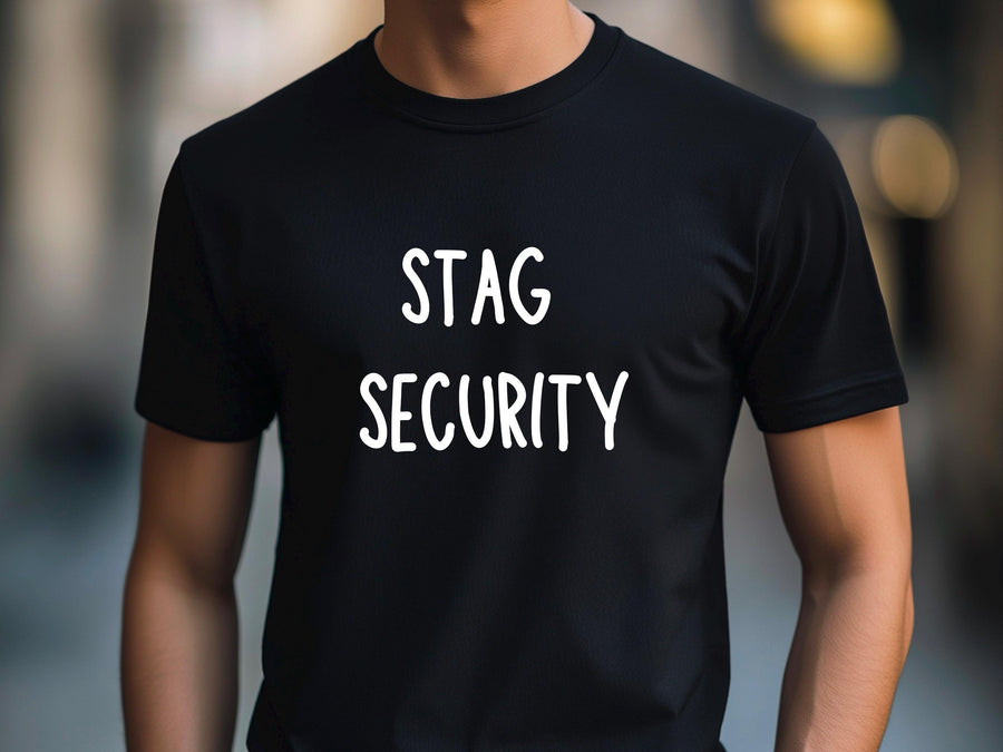 Stag Security T-Shirt – Wedding Party Shirt – Funny Bachelor Party Tee – Groom Squad Outfit