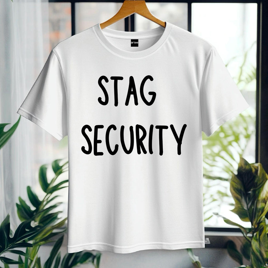 Stag Security T-Shirt – Wedding Party Shirt – Funny Bachelor Party Tee – Groom Squad Outfit