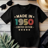 75th Birthday T-Shirt | Vintage 1950 Limited Edition | Funny 75th Gift for Men | Classic 75th Shirt for Him