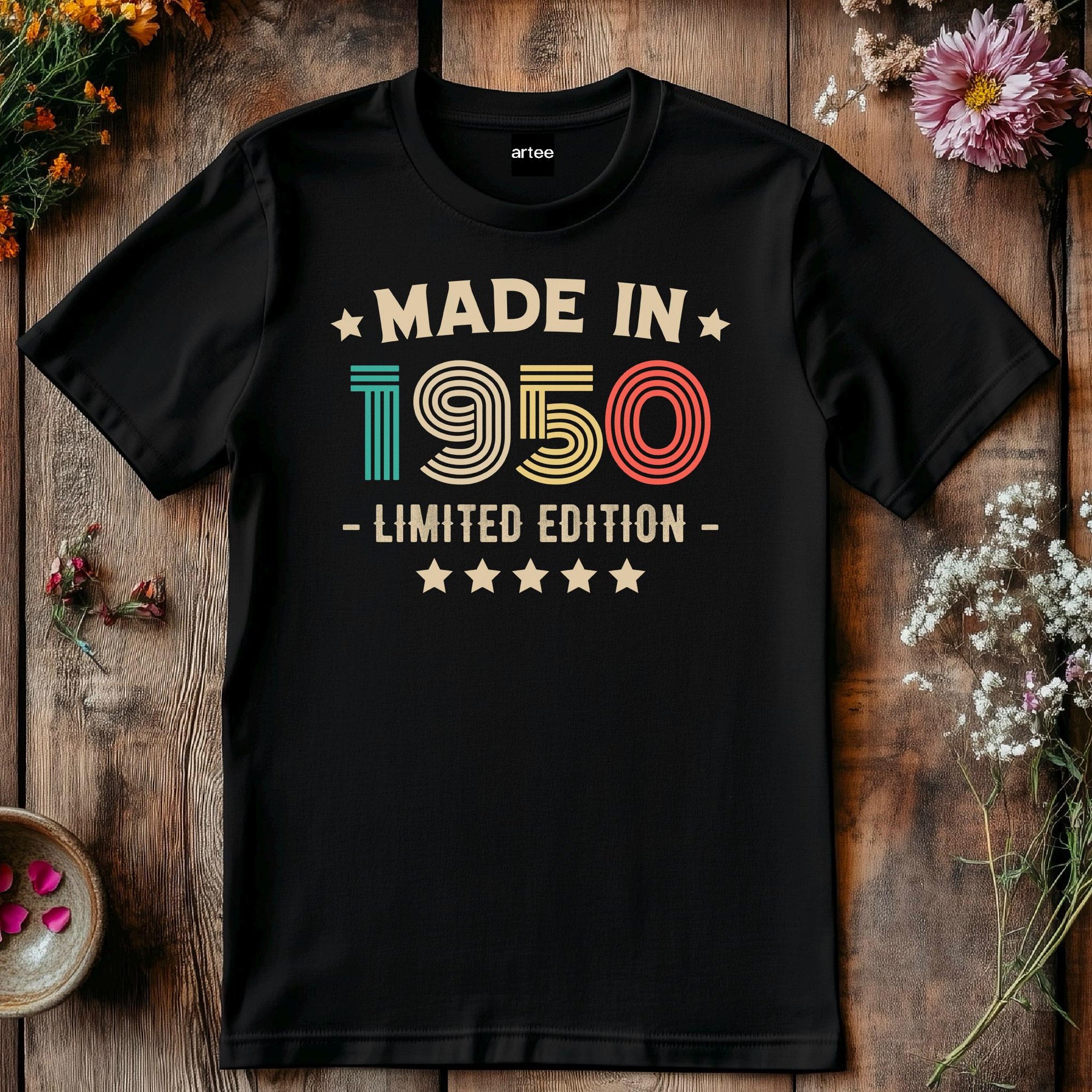 75th Birthday T-Shirt | Vintage 1950 Limited Edition | Funny 75th Gift for Men | Classic 75th Shirt for Him