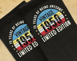 Socks 75th Birthday Gifts For Men Or Women Awesome Since 1950 75 Years Old