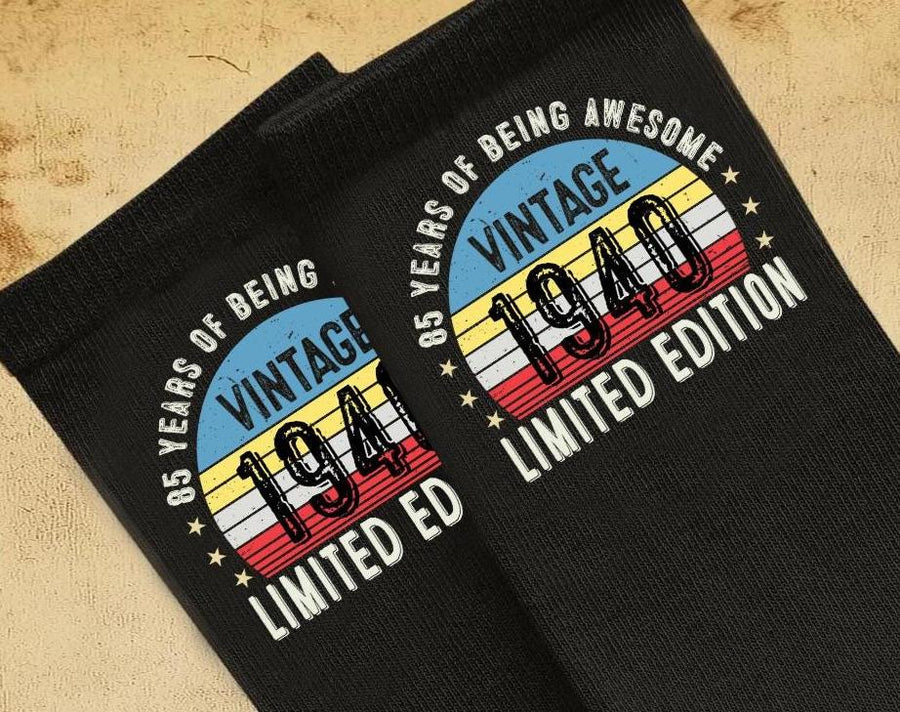 Socks 85th Birthday Gifts For Men Or Women Awesome Since 1940 85 Years Old