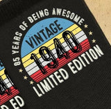 Socks 85th Birthday Gifts For Men Or Women Awesome Since 1940 85 Years Old